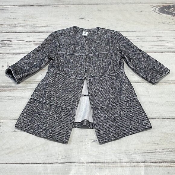Cabi #5299 The Times Jacket Panel Coat 3/4 Sleeves Gray Asphalt Size Small S - Picture 12 of 17